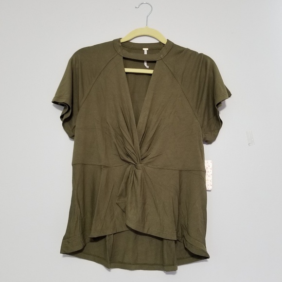 Free People Just a Twist Wemon's Choker Tee NWT - Picture 4 of 8